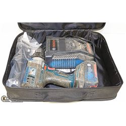 BOSCH LITHIUM DRILL, CHARGER, 18 V BATTERY & CASE