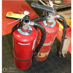 2 CHARGED 5LBS FIRE EXTINGUISHERS