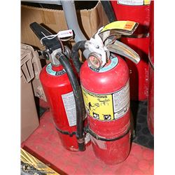 2 CHARGED 5LBS FIRE EXTINGUISHERS