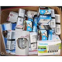 FLAT OF NEW ASSORTED LIGHT BULBS