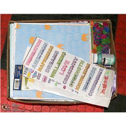 FLAT OF ASSORTED ARTS & CRAFT SUPPLIES