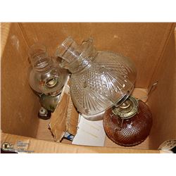LOT OF 3 OIL LAMPS