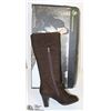 Image 1 : DAWGS WOMENS FASHION 15" HEEL BOOTS CHOCOLATE