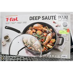 T-FAL DEEP SAUTE PAN NON-STICK 5.5 QT HARD TITANIU