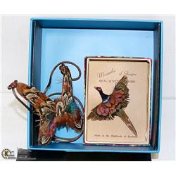 VINTAGE SCOTTISH PLUME BROOCH AND NECKLACE.