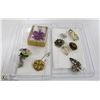 Image 1 : 2 TRAY LOTS OF ESTATE BROOCHES RHINESTONE ETC.
