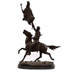 Frederic Remington "Buffalo Signal" Bronze