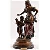 Image 1 : Moreau Bronze Statue Woman with Child and Lamb