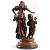 Image 4 : Moreau Bronze Statue Woman with Child and Lamb