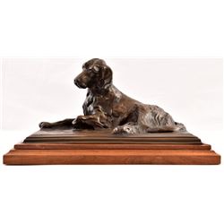 Bronze Dog Sculpture by Sandy Scott