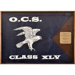 Framed O.C.S Class Guidon Flag