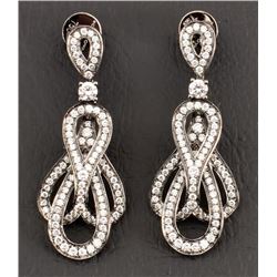 18kt Black Rhodiumed Diamond Earrings