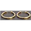 Image 1 : 18kt Yellow Gold Diamond Hoop Earrings