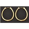 Image 2 : 18kt Yellow Gold Diamond Hoop Earrings