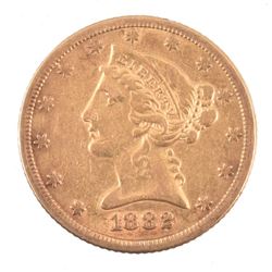 $5 1882 Gold Coin