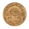 Image 2 : $20 1889 Gold Coin