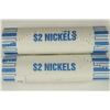 Image 1 : 2-$2 ROLLS OF 2010-P JEFFERSON NICKELS BU