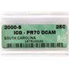 Image 3 : 2000-S SOUTH CAROLINA QUARTER ICG PR70 DCAM