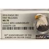 Image 3 : 2016 AMERICAN SILVER EAGLE NGC MS70 1ST RELEASES