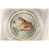 Image 1 : 2010-P AUSTRALIA COLORIZED TIGER SILVER 50 CENT