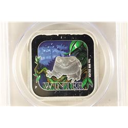 2013-P AUSTRALIA SQUARE COIN WINTER-GREEN TREE