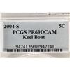 Image 3 : 2004-S KEELBOAT NICKEL PCGS PR69 DCAM