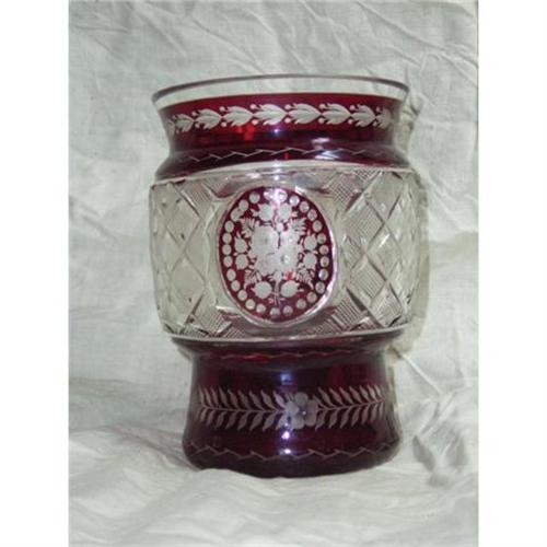Bohemian Ruby-colored Glass Vase #1464591