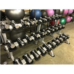 LOT OF CHROME DUMBBELLS (5LBS-15LBS)