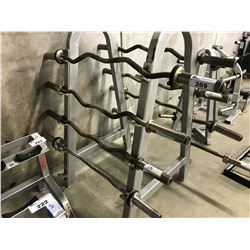 4 STAINLESS STEEL CURLING BARS DOES NOT INCLUDE RACK