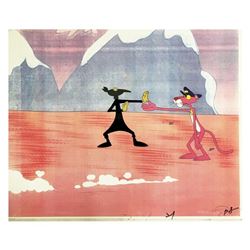 Original Production Cel from the Animated Classic, "The Pink Panther", with Lett