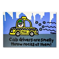 Todd Goldman, "Smelly Cab Drivers" Original Acrylic Painting on Gallery Wrapped