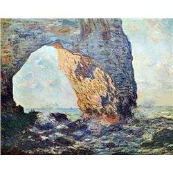 Claude Monet - The Rocky Cliffs of ï¿½tretat (La Porte Man) [1]