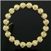 Image 1 : 18k Yellow Gold .60 ctw 20 Bezel Set Round Diamond Circle of Life Pin Brooch 23m