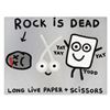 Image 1 : Todd Goldman, "Rock is Dead" Hand Signed Original Painting on Canvas with Letter
