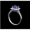 Image 4 : 18KT White Gold 1.52 ctw Tanzanite and Diamond Ring