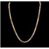 Image 2 : 33.56 ctw Multi Color Sapphire Necklace - 14KT White Gold