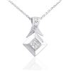 Image 1 : 14k White Gold 0.18CTW Diamond Pendant, (H)
