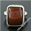 Image 2 : Vintage Sterling Silver Cushion Cabochon Carnelian Solitaire Ring