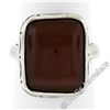 Image 3 : Vintage Sterling Silver Cushion Cabochon Carnelian Solitaire Ring