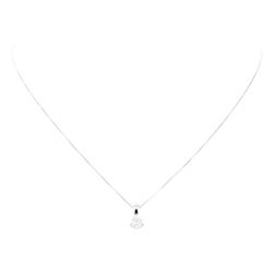 0.70 ctw Diamond Pendant And Chain - 14KT White Gold