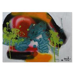 Jenik Cook, Original Acrylic Painting on Canvas Board, Hand Singed with Letter o