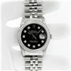 Image 3 : Rolex Mens Stainless Steel Black Diamond 36MM Datejust Wristwatch