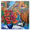 Image 1 : Yana Rafael, "Flowers Overlooking the Canal" Hand Signed Original Painting on Ca