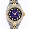 Image 1 : Rolex Ladies 2 Tone Blue Vignette VS Diamond Datejust Wristwatch