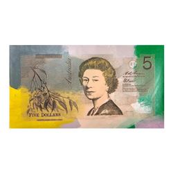Steve Kaufman (1960-2010), "Australia money state one " Hand Signed and Numbered