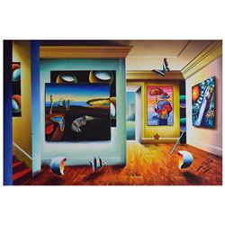 Ferjo, "Max Seeking Chagall" Original Painting on Canvas, Hand Signed with Lette