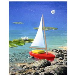 Ken Shotwell, "Fantasy Voyage" Hand Signed Original Panting on Board with Certif