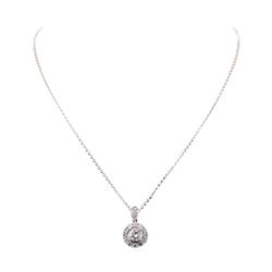 2.89 ctw Diamond Pendant And Chain - 14KT White Gold