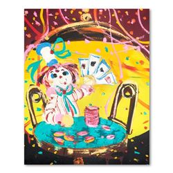 Paul Blaine Henrie (1932-1999), "Poker Face" Hand Signed Original Painting on Ca