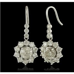 14KT White Gold 3.72 ctw Diamond Earrings